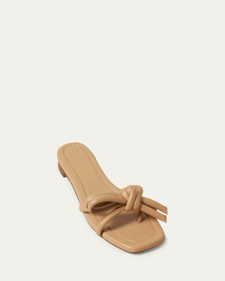 Hadley Leather Bow Sandals - Image 6