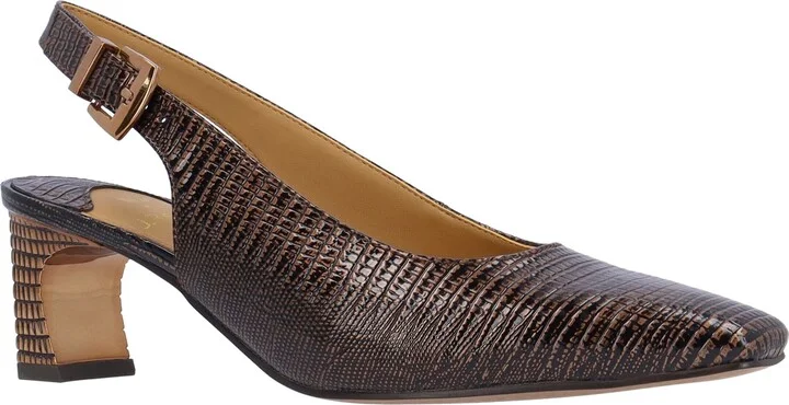 Hadyn Lizard Embossed Slingback Pump