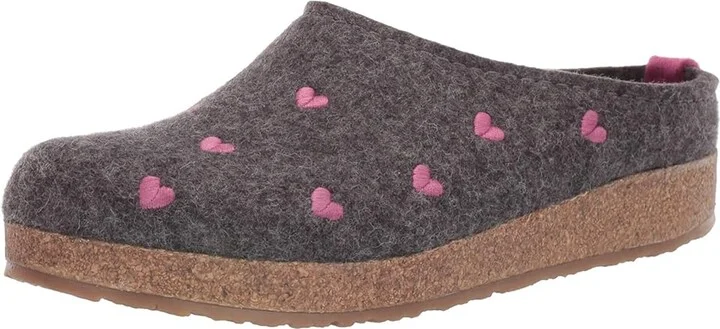 Haflinger Cuoricini Women's Shoes Grey : EU 36 (US Women's 5) B - Medium, Wool - Image 2