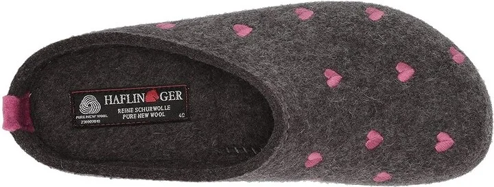 Haflinger Cuoricini Women's Shoes Grey : EU 36 (US Women's 5) B - Medium, Wool - Image 3