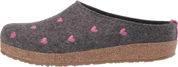 Haflinger Cuoricini Women's Shoes Grey : EU 36 (US Women's 5) B - Medium, Wool - Image 7