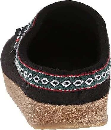 Haflinger GZ Classic Grizzly Clog Shoes Black : EU 36 (US Women's 5) Medium, Felt/Wool - Image 5