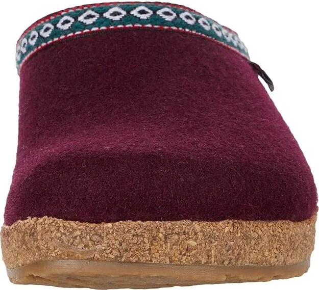 Haflinger GZ Classic Grizzly Clog Shoes Bordo : EU 36 (US Women's 5) Medium, Felt/Wool - Image 5