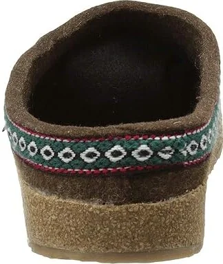 Haflinger GZ Classic Grizzly Clog Shoes Chocolate : EU 36 (US Women's 5) Medium, Felt/Wool - Image 5