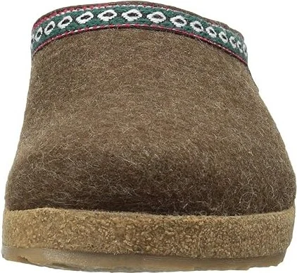 Haflinger GZ Classic Grizzly Clog Shoes Chocolate : EU 36 (US Women's 5) Medium, Felt/Wool - Image 6