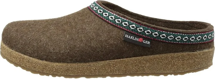 Haflinger GZ Classic Grizzly Clog Shoes Chocolate : EU 36 (US Women's 5) Medium, Felt/Wool - Image 7