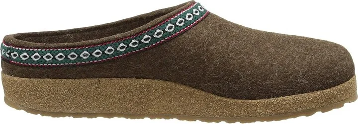 Haflinger GZ Classic Grizzly Clog Shoes Chocolate : EU 36 (US Women's 5) Medium, Felt/Wool - Image 8