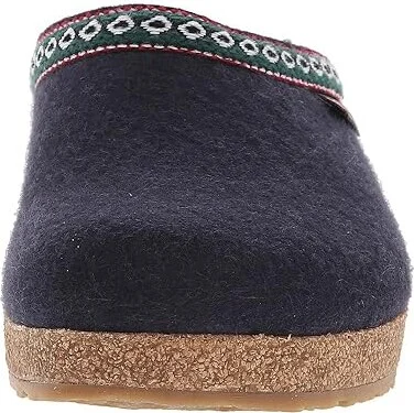 Haflinger GZ Classic Grizzly Clog Shoes Med Blue : EU 36 (US Women's 5) Medium, Felt/Wool - Image 6