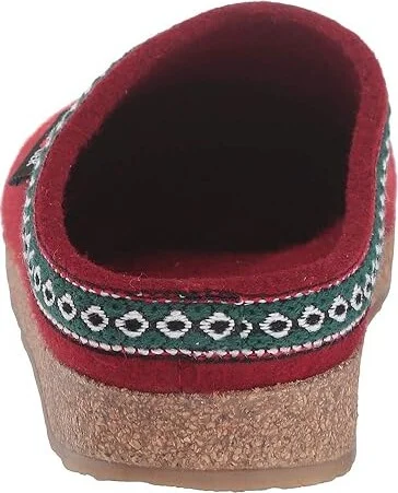 Haflinger GZ Classic Grizzly Women's Clog Shoes Red : EU 36 (US Women's 5) M, Wool - Image 5