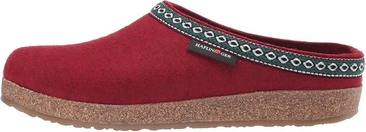 Haflinger GZ Classic Grizzly Women's Clog Shoes Red : EU 36 (US Women's 5) M, Wool - Image 7