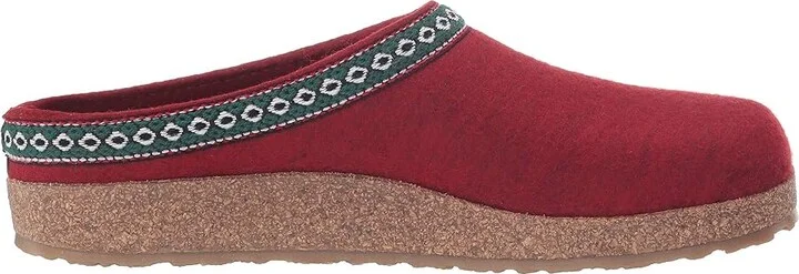 Haflinger GZ Classic Grizzly Women's Clog Shoes Red : EU 36 (US Women's 5) M, Wool - Image 8