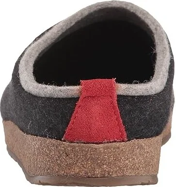 Haflinger Kris Clog Shoes Charcoal : EU 36 (US Women's 5) Medium, Felt/Wool - Image 5