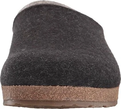 Haflinger Kris Clog Shoes Charcoal : EU 36 (US Women's 5) Medium, Felt/Wool - Image 6