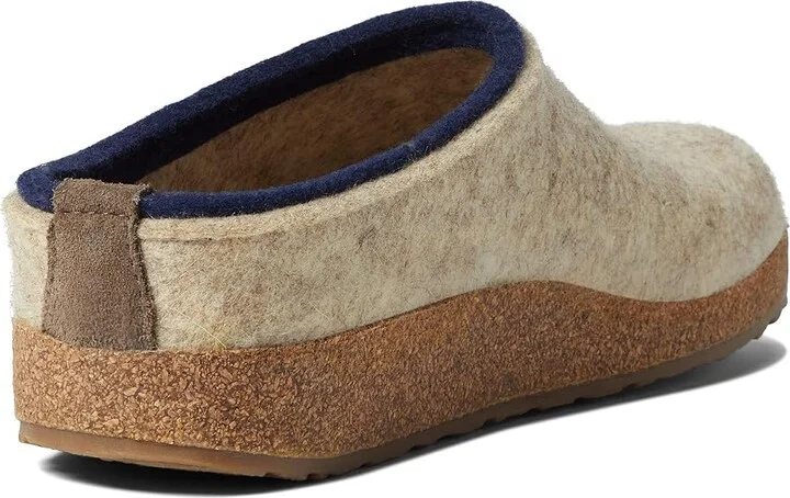 Haflinger Kris Clog Shoes Tan : EU 36 (US Women's 5) Medium, Felt/Wool - Image 4