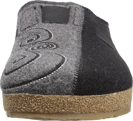 Haflinger Magic Women's Clog Shoes Black/Grey : EU 36 (US Women's 5) M, Wool - Image 6