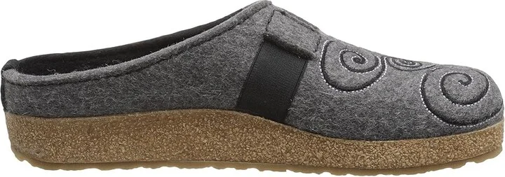 Haflinger Magic Women's Clog Shoes Black/Grey : EU 36 (US Women's 5) M, Wool - Image 8