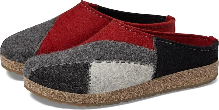 Haflinger Patch Shoes Chili : EU 37 (US Women's 6) Medium, Wool