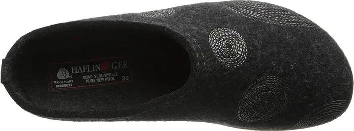 Haflinger Spirit Women's Clog Shoes Charcoal : EU 36 (US Women's 5) M, Wool - Image 3