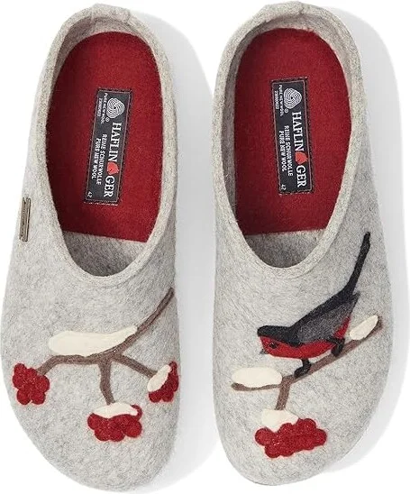 Haflinger Winterbird Shoes Silver Grey : EU 36 (US Women's 5) Medium, Wool