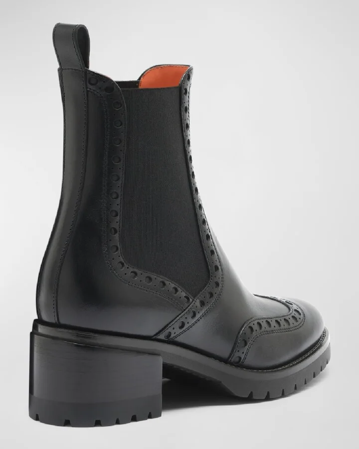 Hagar Brogue Wing-Tip Chelsea Boots - Image 3