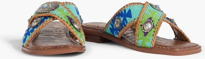 Hagen embellished woven sandals - Image 2