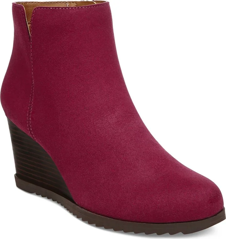 Haidynn Womens Faux Suede Cut Out Booties
