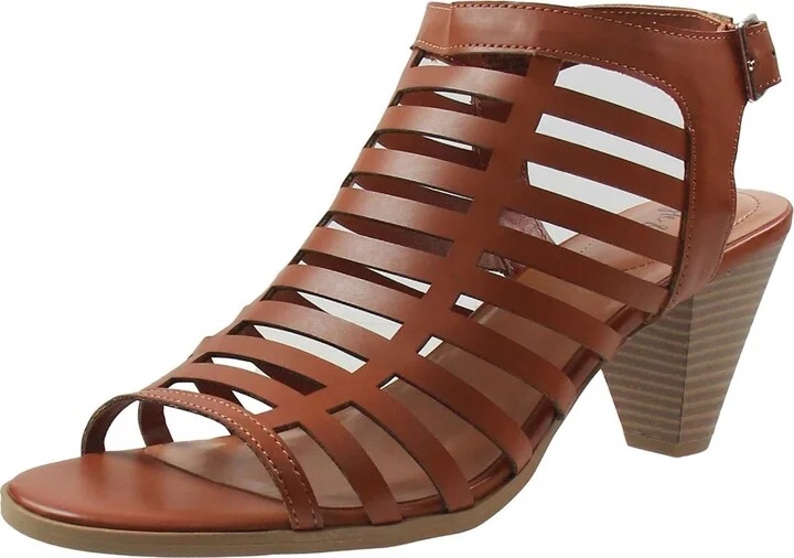 Haileyy Womens Strappy Man Made Block Heel