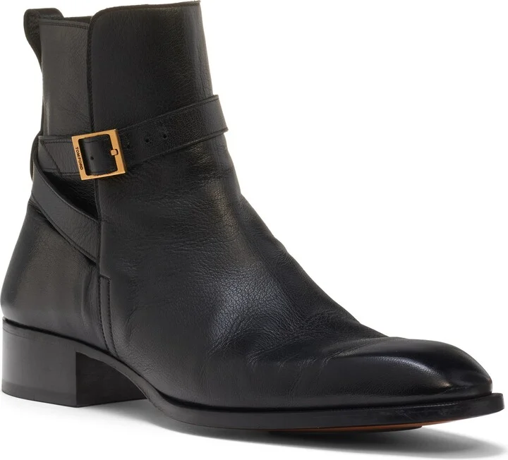 Hainut Goatskin Leather Buckle Boot