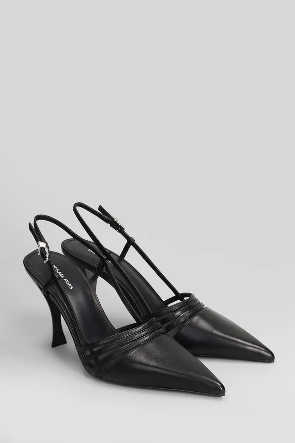 Haisley Sling Pump Pumps In Black Leather - Image 2