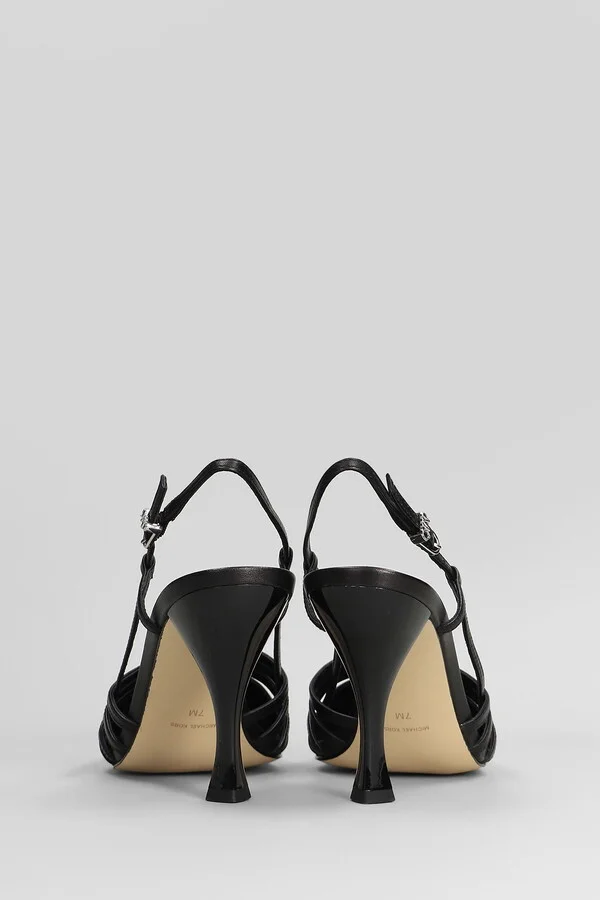 Haisley Sling Pump Pumps In Black Leather - Image 4