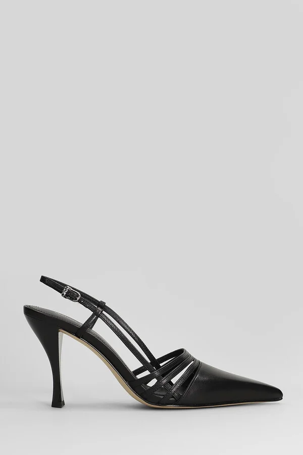 Haisley Sling Pump Pumps In Black Leather