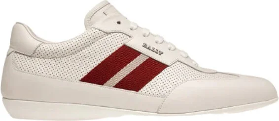Haldin 6238087 Men's White Calf Perforated Leather Sneakers