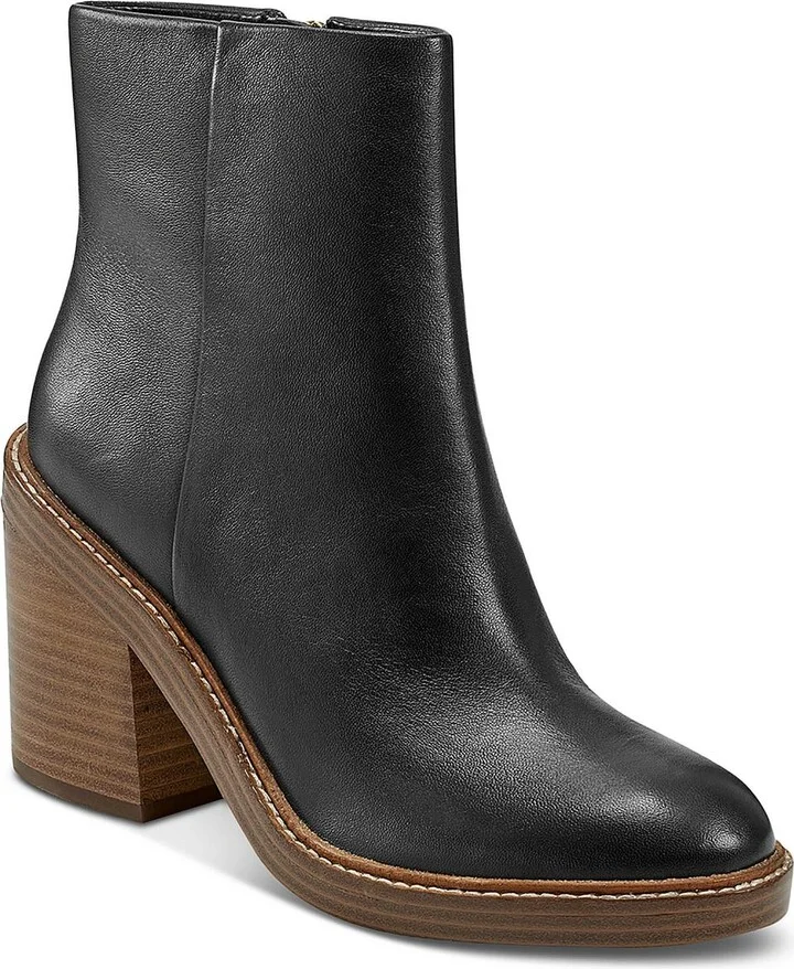 Haleena Womens Suede Almond Toe Ankle Boots