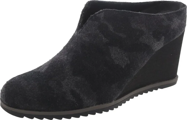 Haley-Mule Womens Wedges Faux Fur Mules