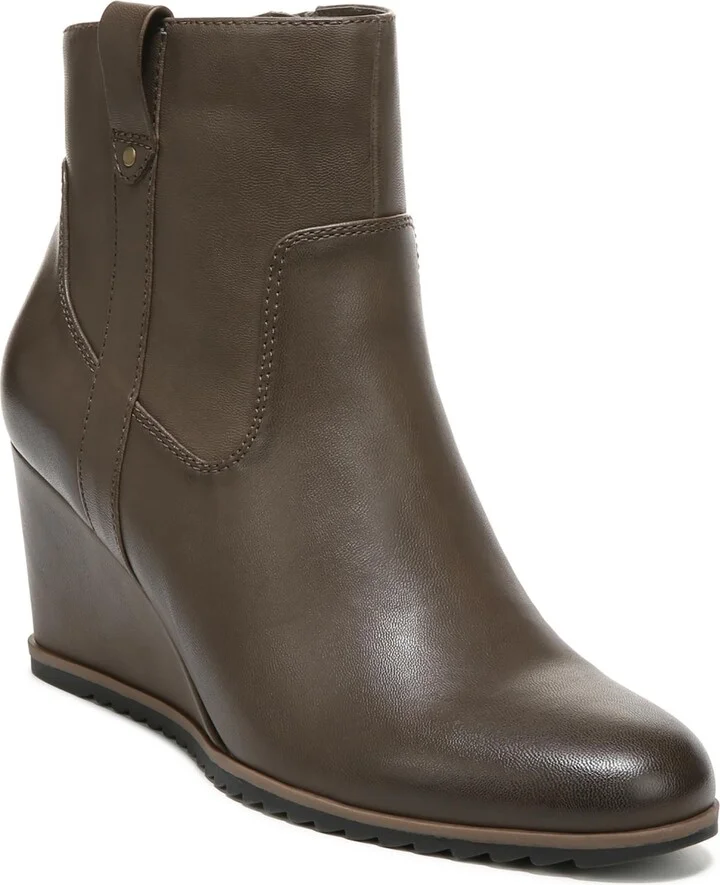Haley West Womens Faux Leather Ankle Booties