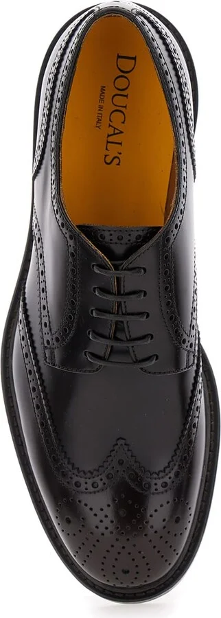 'half Wing' Black Derby Shoes With Embellishments In Leather Man - Image 4