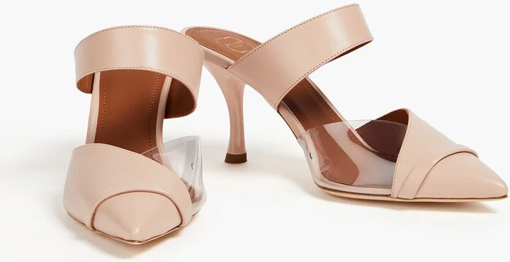 Halina 70 leather and PVC mules - Image 2