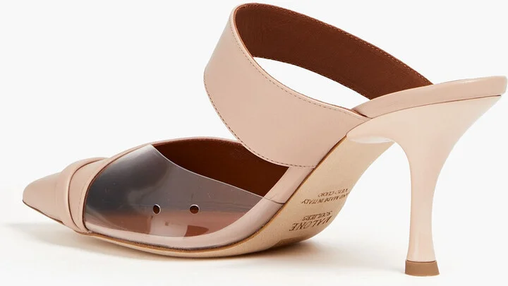 Halina 70 leather and PVC mules - Image 3