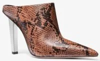 Halle Snake Embossed Leather Mule Pump - Image 2