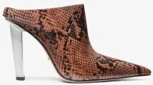 Halle Snake Embossed Leather Mule Pump - Image 3