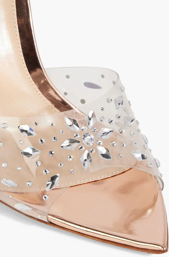 Halley crystal-embellished PVC mules - Image 4