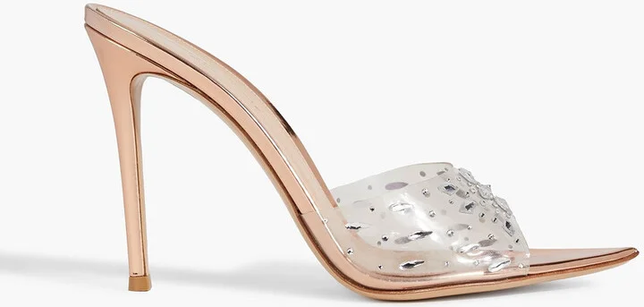Halley crystal-embellished PVC mules