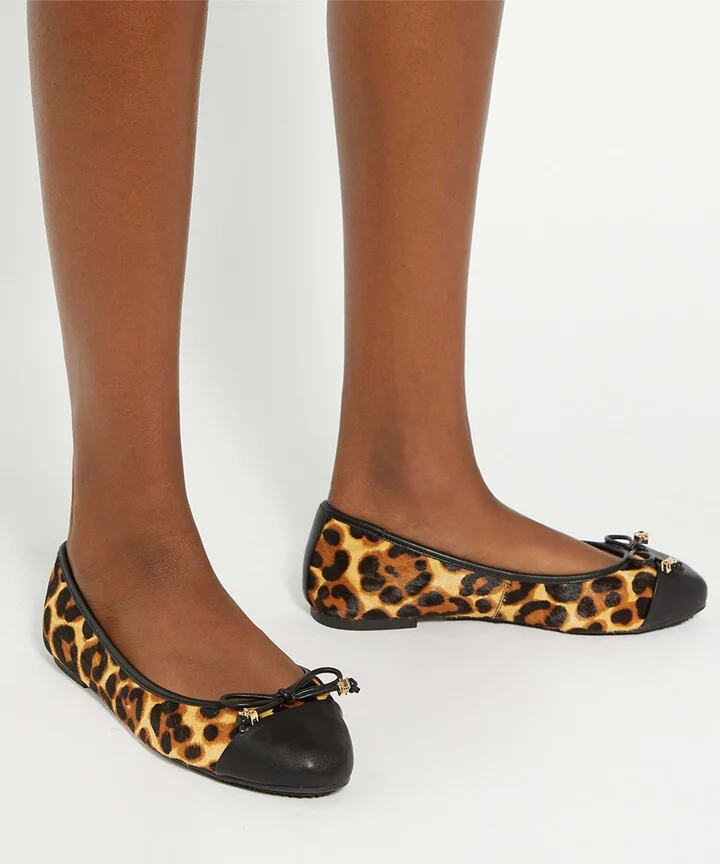 Hallo Genuine Calf Hair Cap Toe Ballet Flat - Image 2