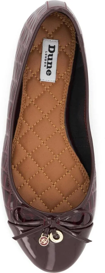 Hallo Snake Embossed Ballet Flat - Image 4