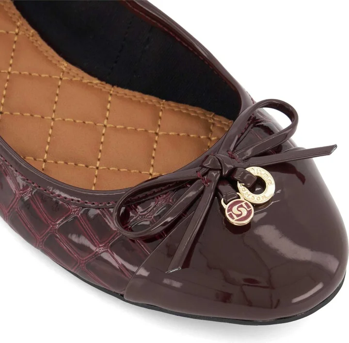 Hallo Snake Embossed Ballet Flat - Image 5
