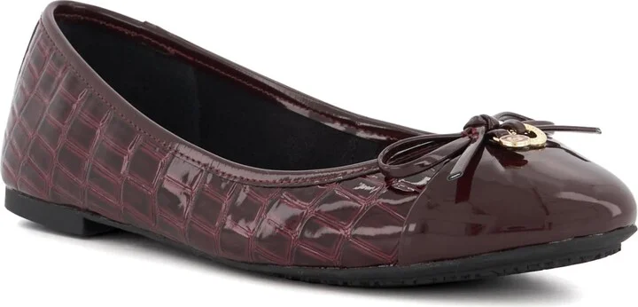 Hallo Snake Embossed Ballet Flat