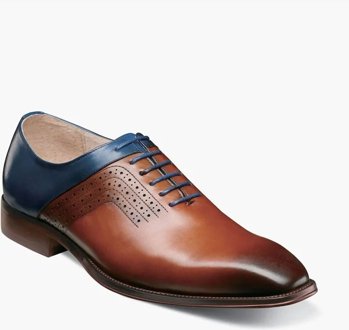 Halloway Plain Toe Oxford Shoe In Cognac