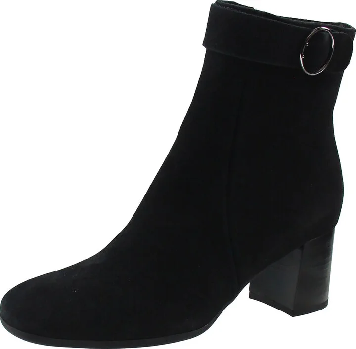 Hally Womens Buckle Suede Booties