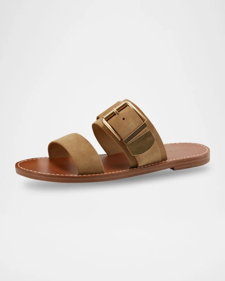 Hallyn Buckle Dual-Band Slide Sandals - Image 2