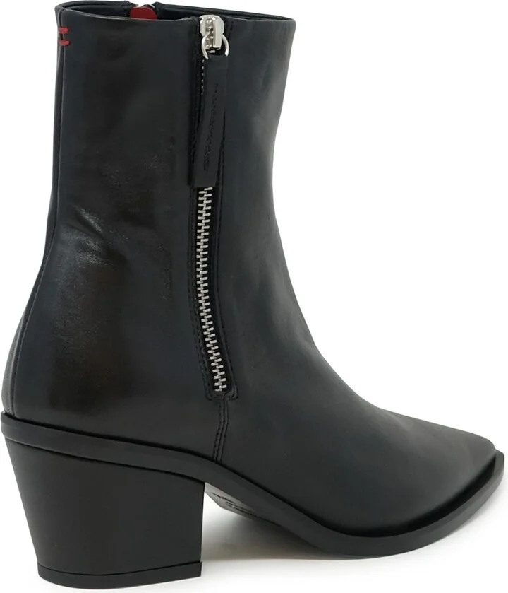 Halmanera Black Leather Baron Ankle Boots - Image 3